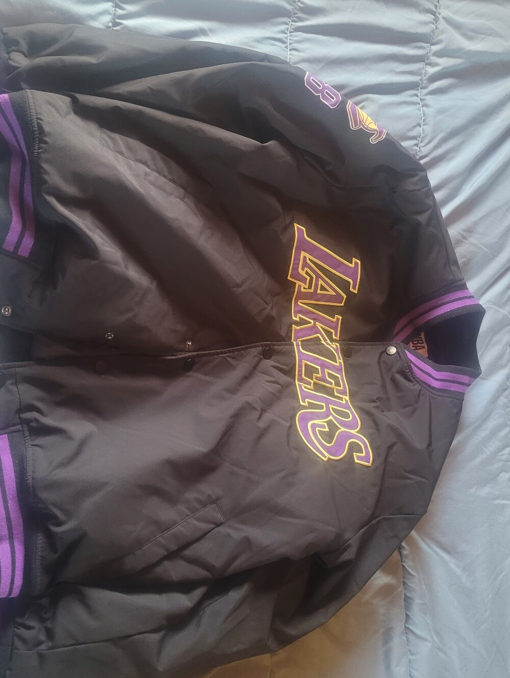 NBA Los Angeles Lakers Black, Purple & Gold Varsity Jacket